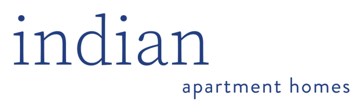 The image is a logo for Indian Hills Apartment Homes.